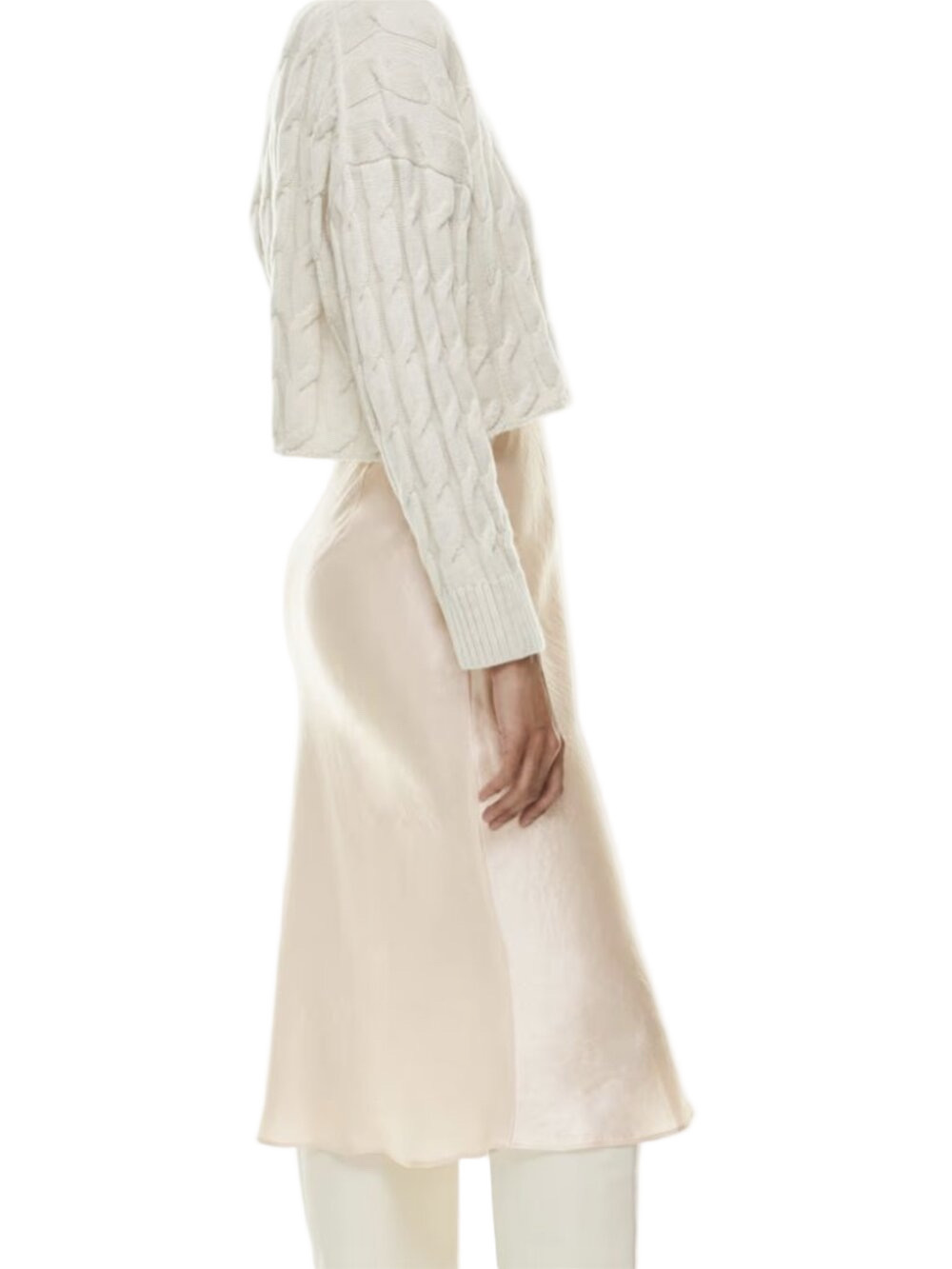 Babaton  Slip Satin Midi Skirt  Satin midi slip skirt Size 4 - Picture 2 of 9